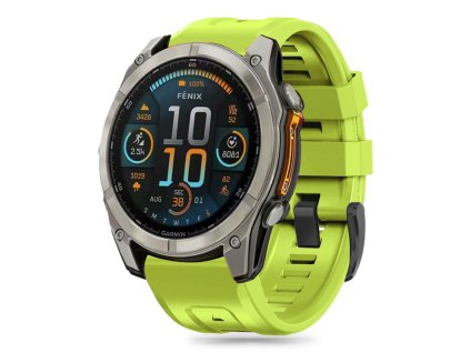 Řemínek pro Garmin Fenix 5 / 6 / 6 PRO / 7 / 8 (47mm) / E - Tech-Protect, Silicone Lime