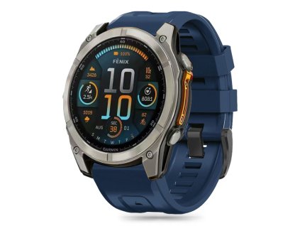 Řemínek pro Garmin Fenix 5 / 6 / 6 PRO / 7 / 8 (47mm) / E - Tech-Protect, Silicone Navy Blue