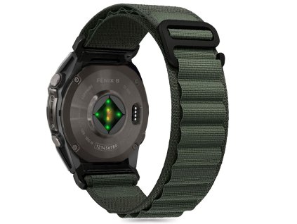 Řemínek pro Garmin Fenix 5X / 5X PLUS / 6X / 6X PRO / 7X / 8 (51mm) - Tech-Protect, Nylon Pro Olive Green