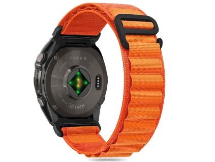Řemínek pro Garmin Fenix 5 / 6 / 6 PRO / 7 / 8 (47mm) / E - Tech-Protect, Nylon Pro Orange