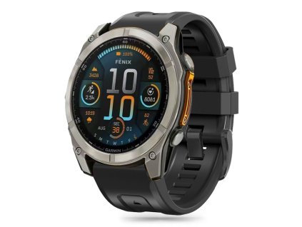 Řemínek pro Garmin Fenix 8 (43mm) - Tech-Protect, Silicone Black