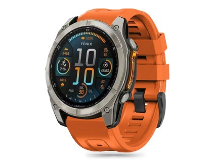 Řemínek pro Garmin Fenix 8 (43mm) - Tech-Protect, Silicone Orange