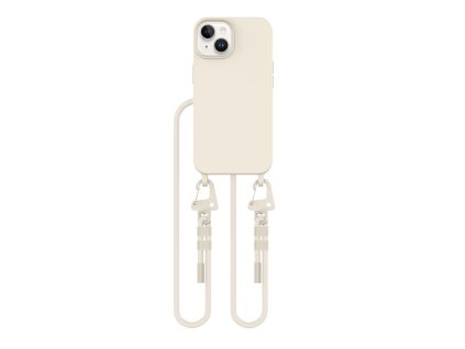 Kryt se šňůrkou na iPhone 15 - Tech-Protect, Magnecklace MagSafe Cosmic Latte
