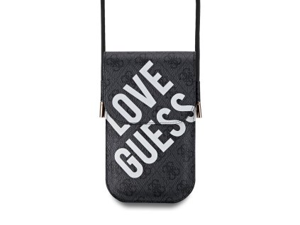 Univerzální pouzdro / taška s kapsou na mobil - Guess, 4G Big Love Black