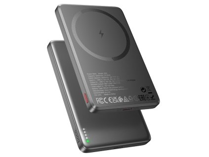 Powerbanka s MagSafe pro iPhone - Hoco, Q26A Joy PD20W 5000mAh Metal Gray