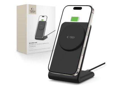 Bezdrátová rychlá nabíječka pro iPhone - Tech-Protect, QI15W-A38 MagSafe Wireless Charger Black