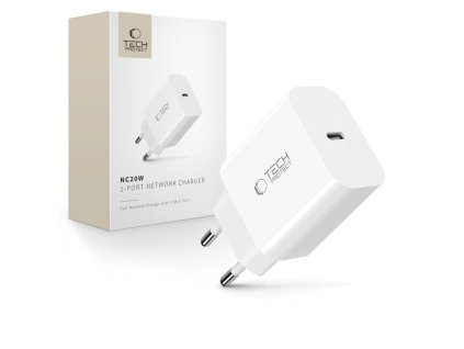 Rychlá USB-C nabíječka do sítě - Tech-Protect, NC20W PD20W White