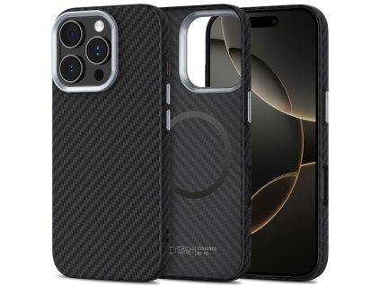 Ochranný kryt na iPhone 16 Pro - Tech-Protect, ION Carbon MagSafe Black