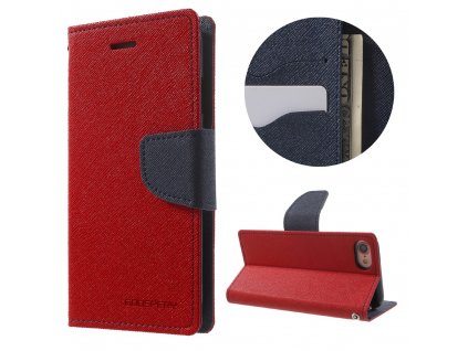 Pouzdro / kryt pro iPhone 7 / 8 - Mercury, Fancy Diary RED/NAVY
