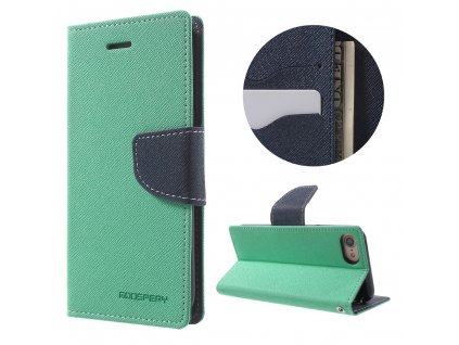 Pouzdro / kryt pro iPhone 7 / 8 - Mercury, Fancy Diary MINT/NAVY