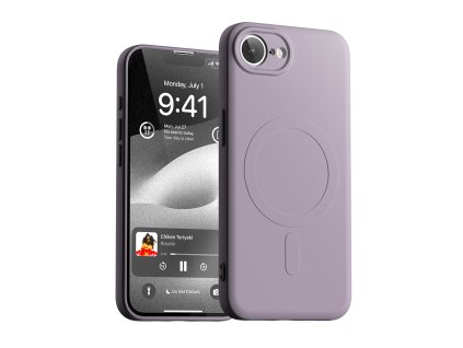Semi Silicon Case iPhone 16E Lavender