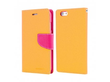Pouzdro / kryt pro iPhone 7 Plus / 8 Plus - Mercury, Fancy Diary YELLOW/HOTPINK