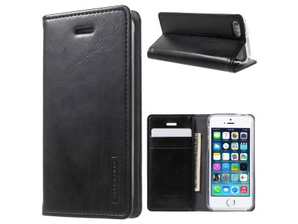 Pouzdro / kryt pro Apple iPhone 5 / 5S / SE - Mercury, Bluemoon Flip Black