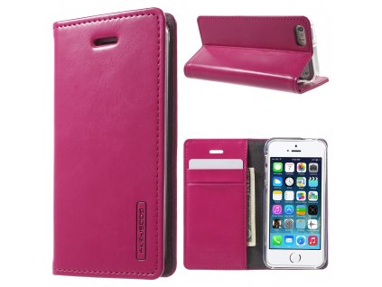 Pouzdro / kryt pro Apple iPhone 5 / 5S / SE - Mercury, Bluemoon Flip Hotpink