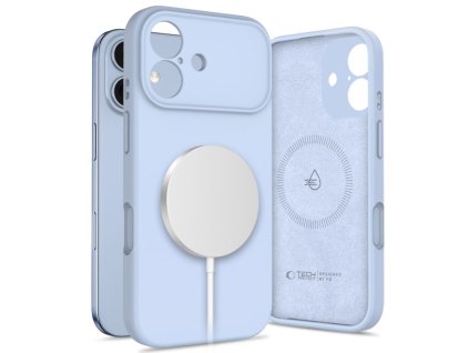 Ochranný kryt na iPhone 17 - Tech-Protect, Silicone MagSafe Mist Blue
