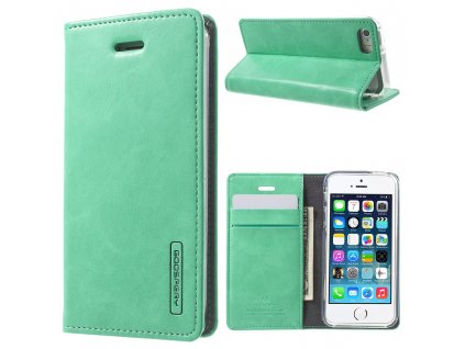 Pouzdro / kryt pro Apple iPhone 5 / 5S / SE - Mercury, Bluemoon Flip Mint