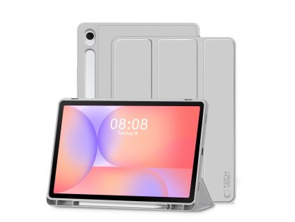 Pouzdro na Samsung Galaxy TAB S9 11 (2023) / S9 FE 10.9 (2023) / S10 FE 10.9 (2025) - Tech-Protect, SmartCase Pen Gray