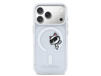 Ochranný kryt na iPhone 17 Pro - Karl Lagerfeld, IML Choupette Peekaboo MagSafe Transparent
