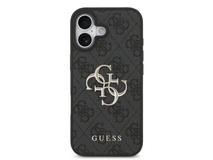 Ochranný kryt na iPhone 17 - Guess, 4G Metal Logo Gray