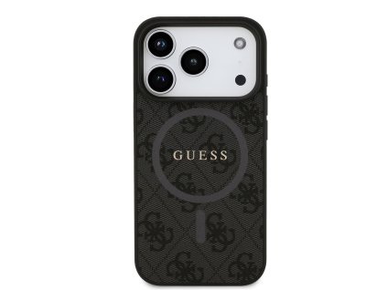 Ochranný kryt na iPhone 17 Pro - Guess, 4G Colored Ring MagSafe Black