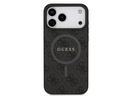 Ochranný kryt na iPhone 17 Pro MAX - Guess, 4G Colored Ring MagSafe Black