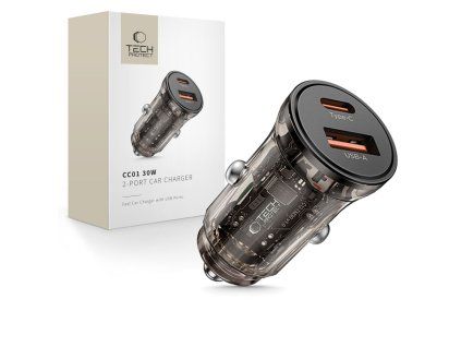 Autonabíječka - Tech-Protect, CC01 2-port PD30W/QC3.0