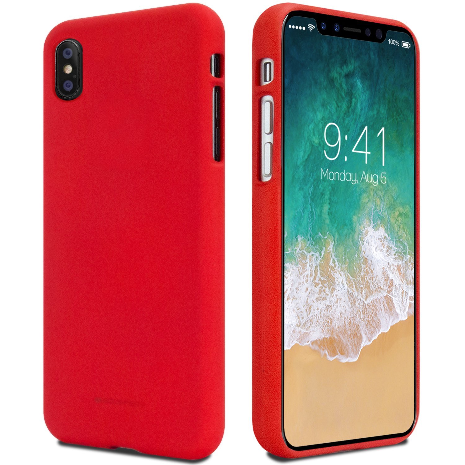 Ochranný kryt pro iPhone XS / X - Mercury, Soft Feeling Red