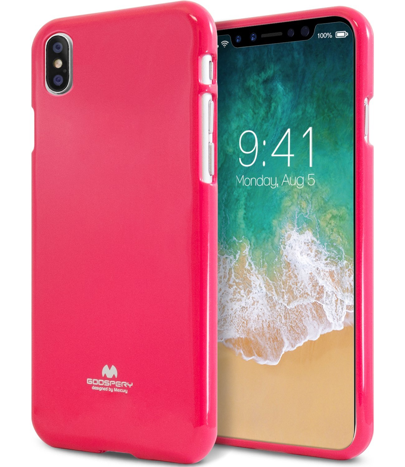 Ochranný kryt pro iPhone XS / X - Mercury, Jelly Case HotPink