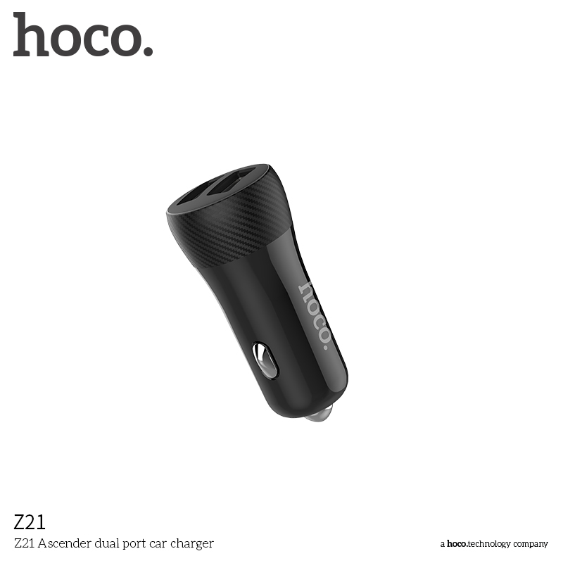 Auto-nabíječka pro iPhone a iPad - Hoco, Z21 Ascender 3.4A Black