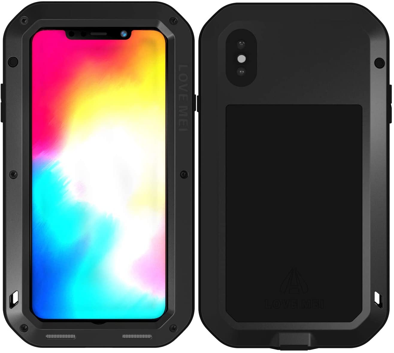 Ochranný kryt pro iPhone XS - LOVE MEI, POWERFUL BLACK