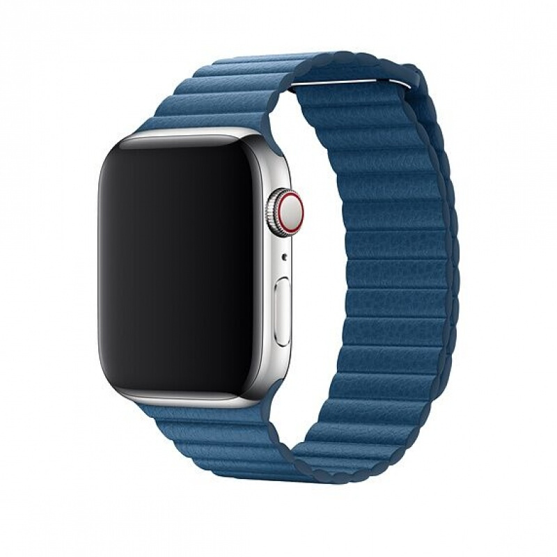 Řemínek pro Apple Watch 38mm / 40mm / 41mm - Devia, LeatherLoop Cape Cod Blue