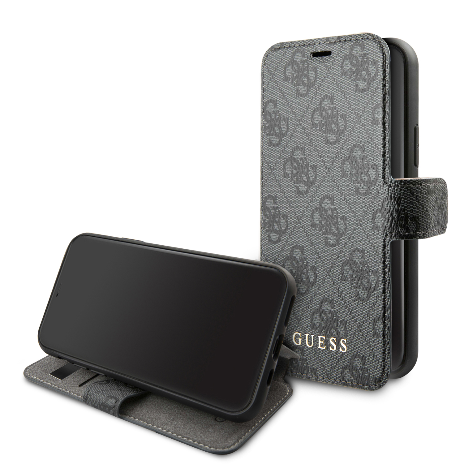 Pouzdro / kryt pro iPhone 11 - Guess, 4G Book Gray