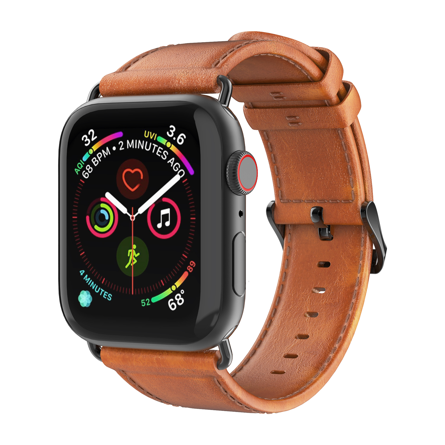 Kožený pásek / řemínek pro Apple Watch 42mm / 44mm / 45mm / 49mm - DuxDucis, Business Brown