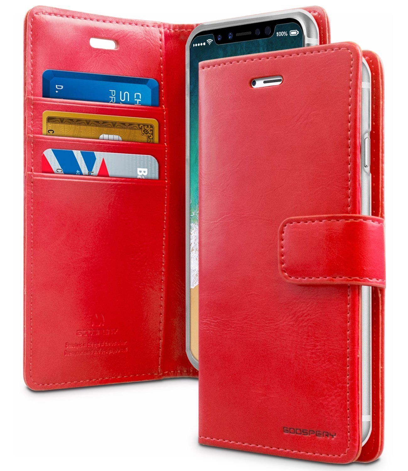 Pouzdro na iPhone 11 Pro - Mercury, Bluemoon Diary RED