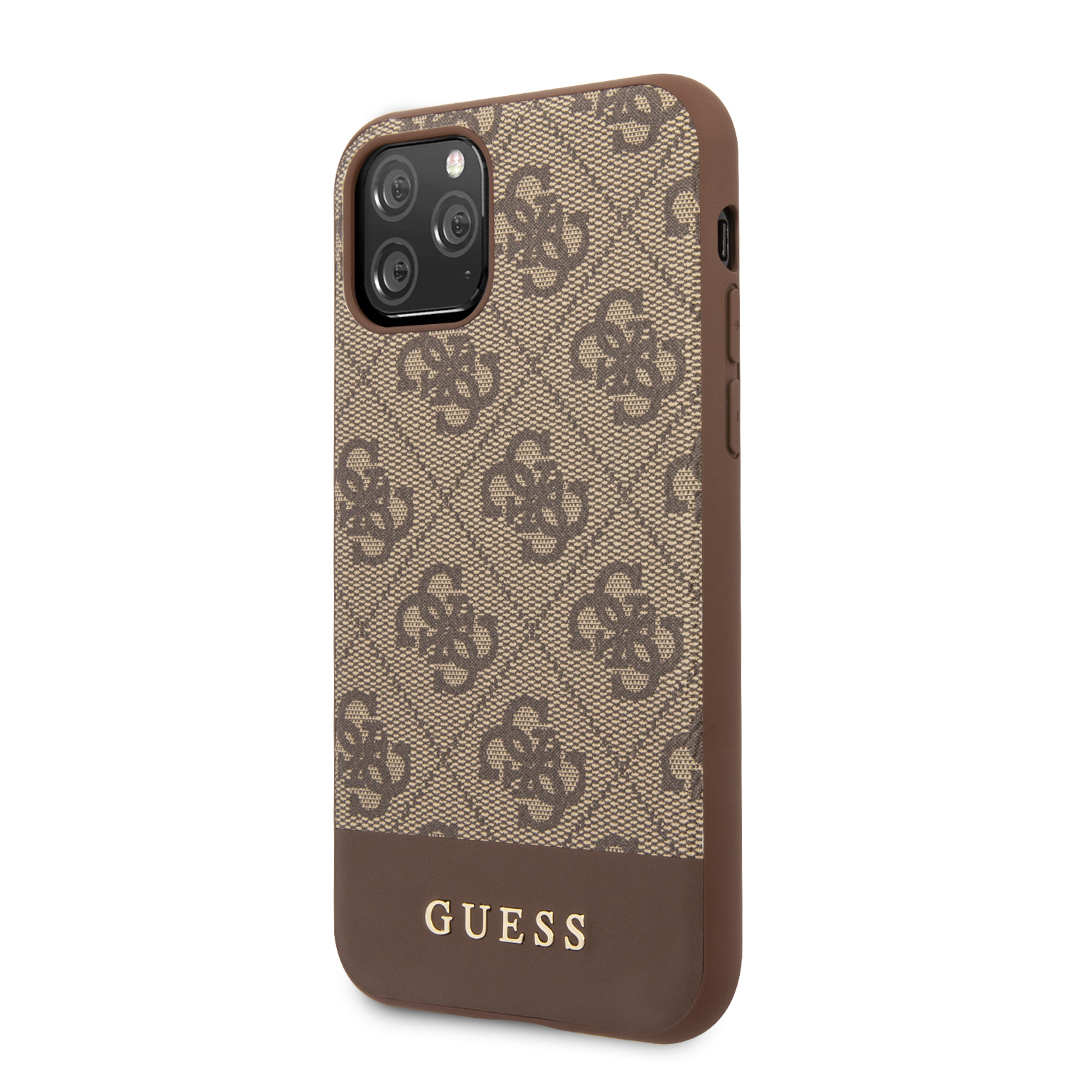 Ochranný kryt na iPhone 11 - Guess, 4G Stripe Brown