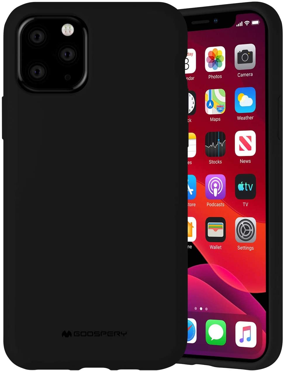 Ochranný kryt pro iPhone 11 Pro - Mercury, Silicone Black