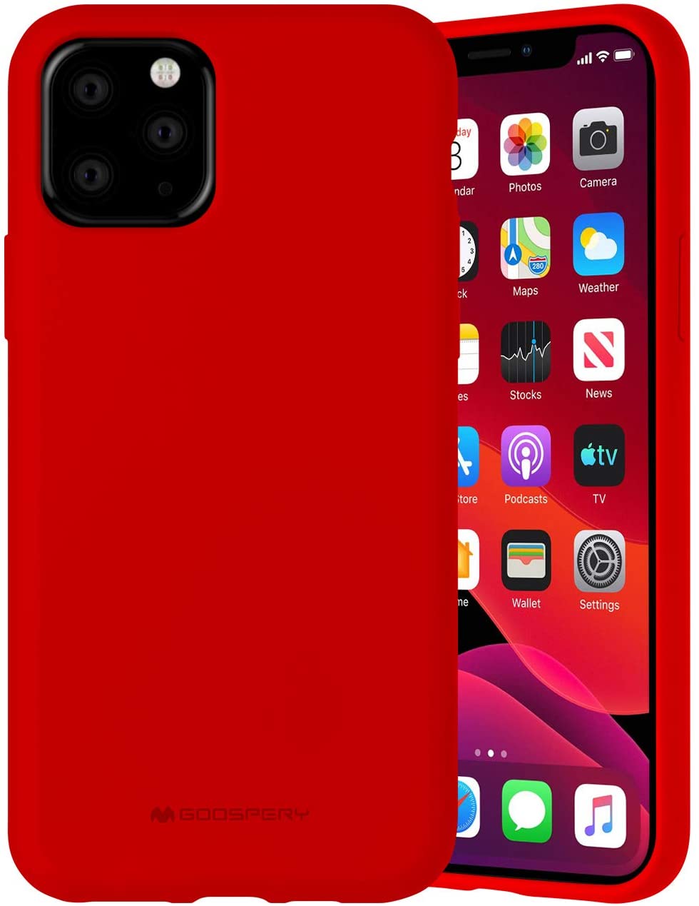 Ochranný kryt pro iPhone 11 Pro - Mercury, Silicone Red