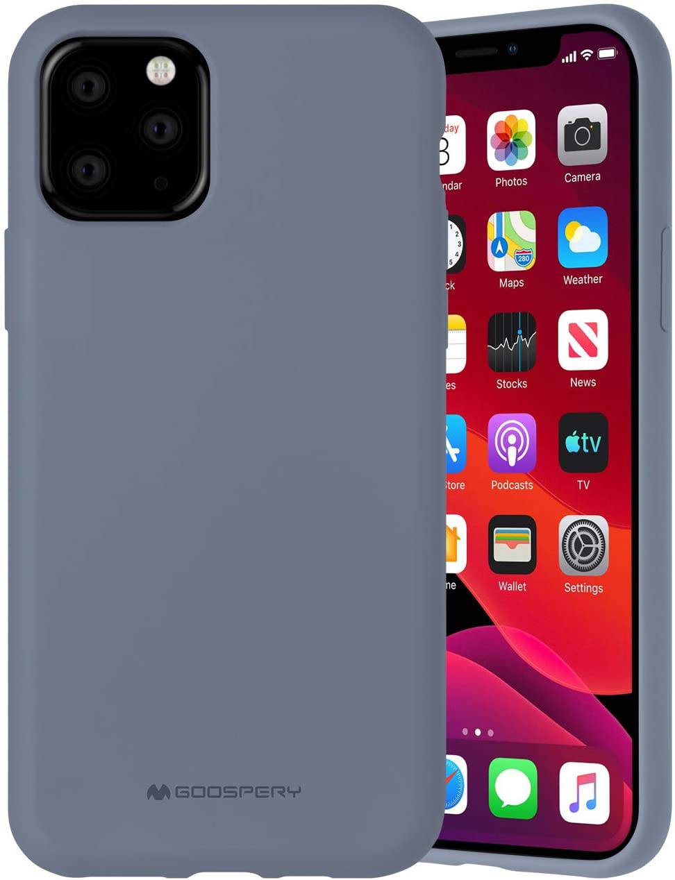Ochranný kryt pro iPhone 11 Pro - Mercury, Silicone Lavender Gray