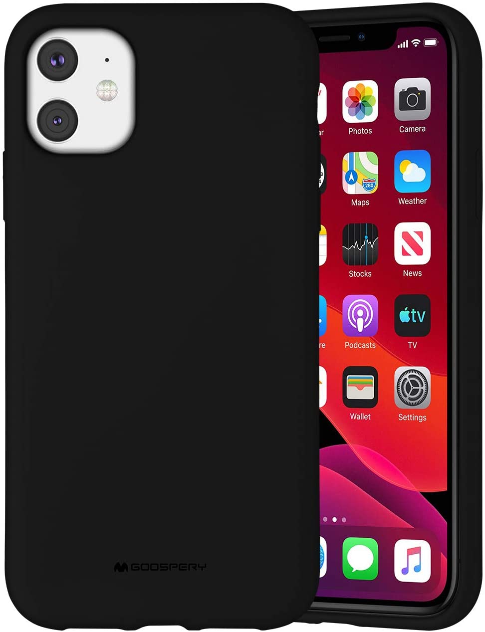 Ochranný kryt pro iPhone 11 - Mercury, Silicone Black