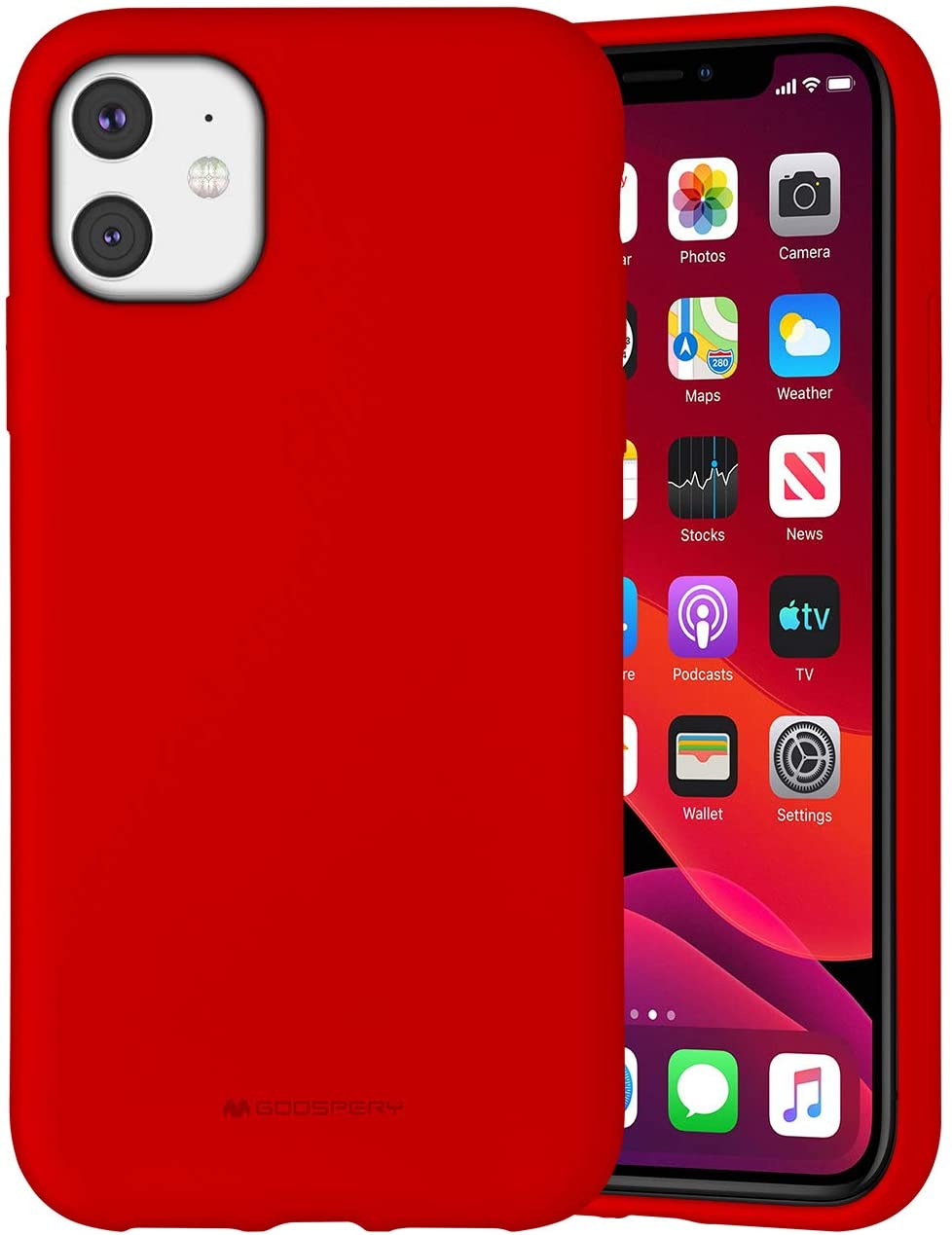 Ochranný kryt pro iPhone 11 - Mercury, Silicone Red