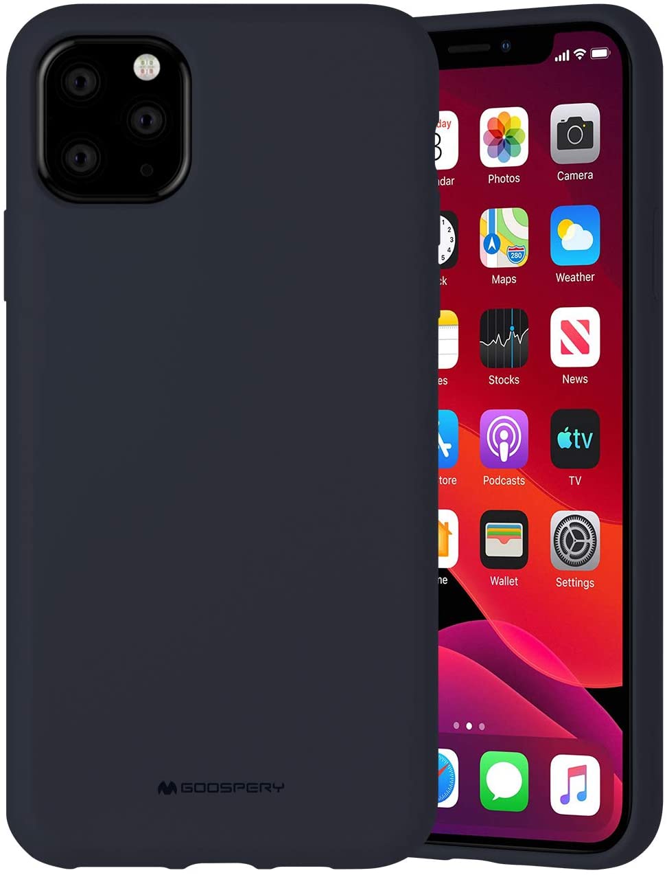 Ochranný kryt pro iPhone 11 Pro MAX - Mercury, Silicone Black