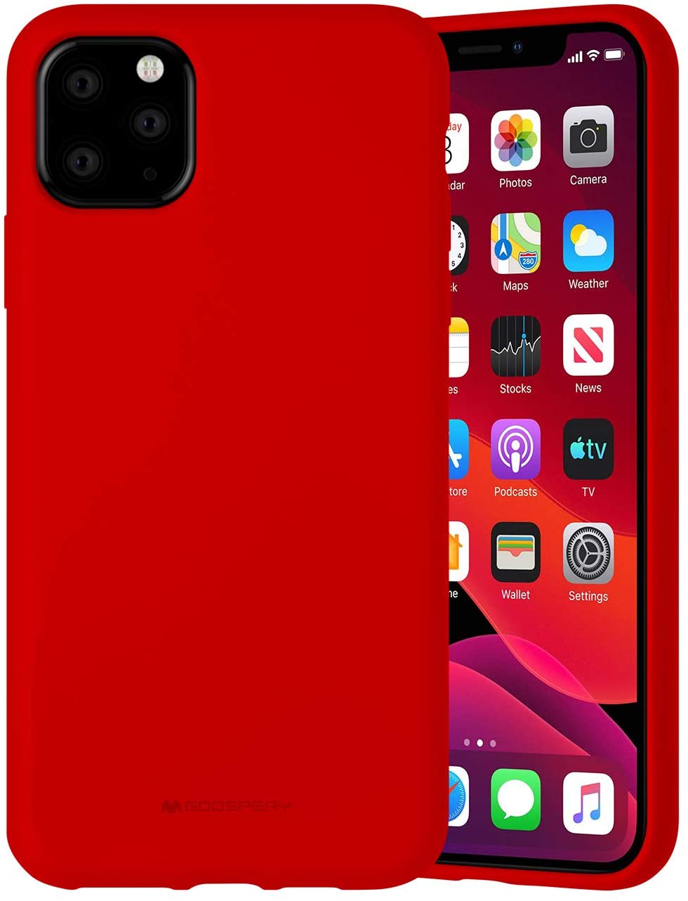 Ochranný kryt pro iPhone 11 Pro MAX - Mercury, Silicone Red