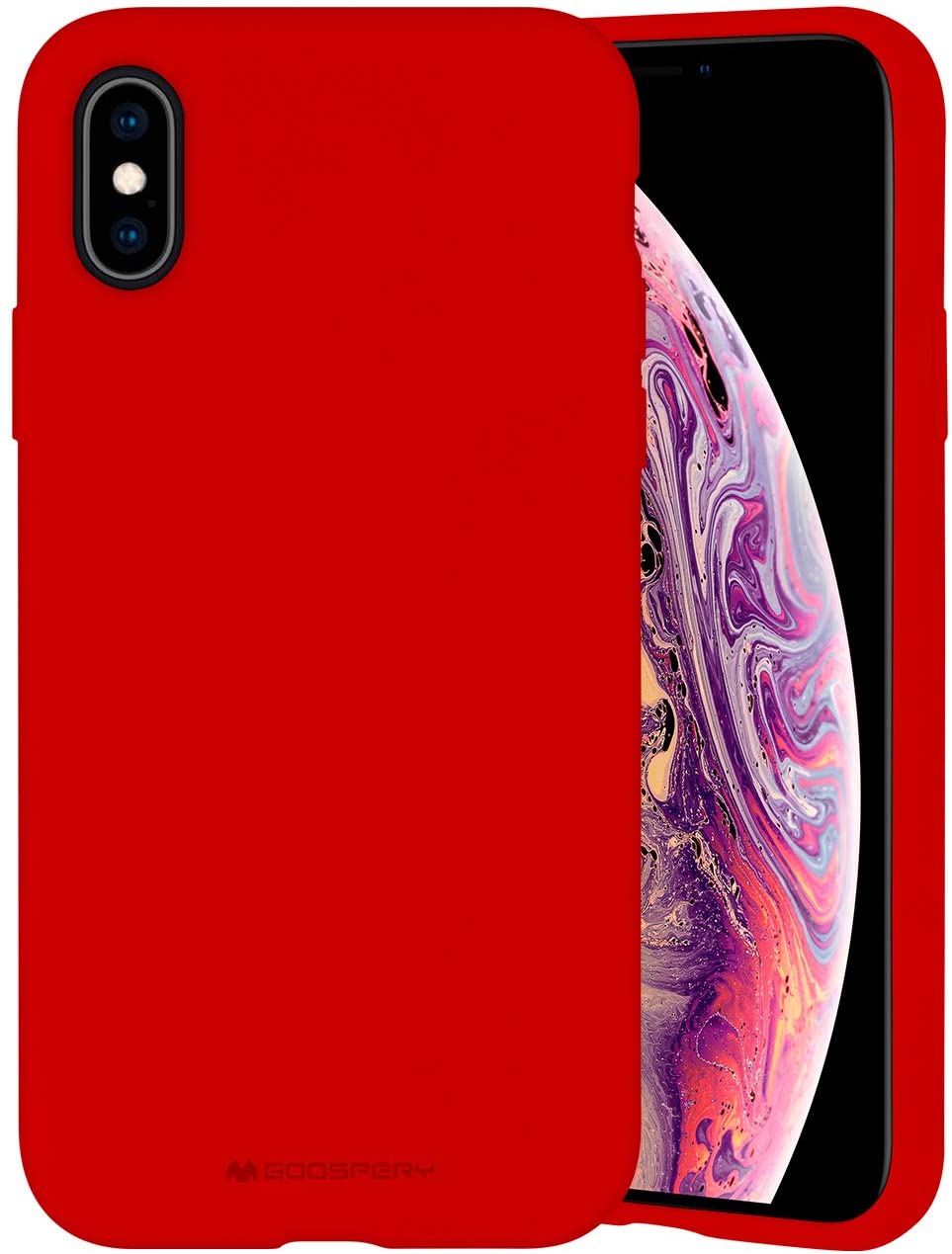 Ochranný kryt pro iPhone XS / X - Mercury, Silicone Red