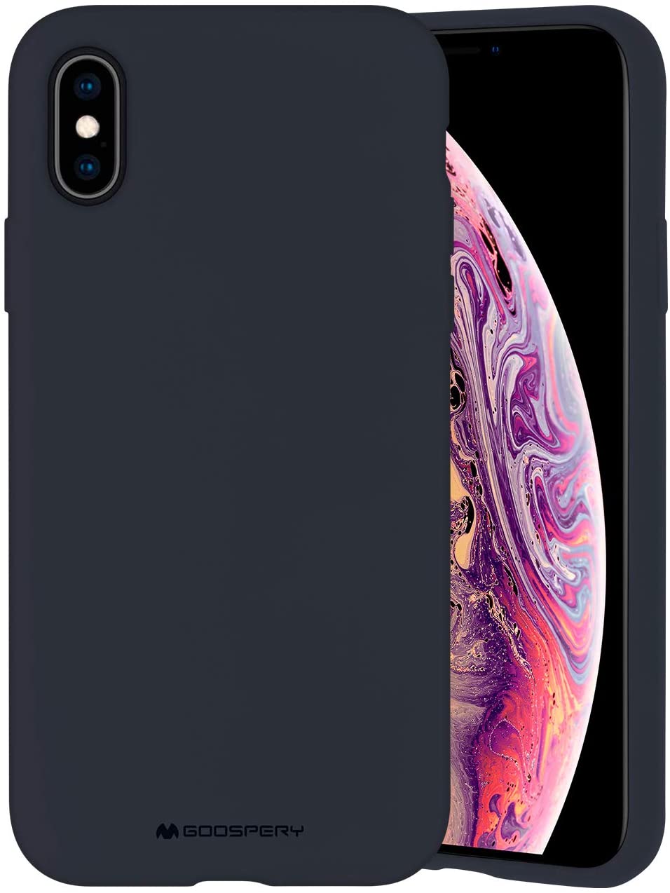 Ochranný kryt pro iPhone XS / X - Mercury, Silicone Navy