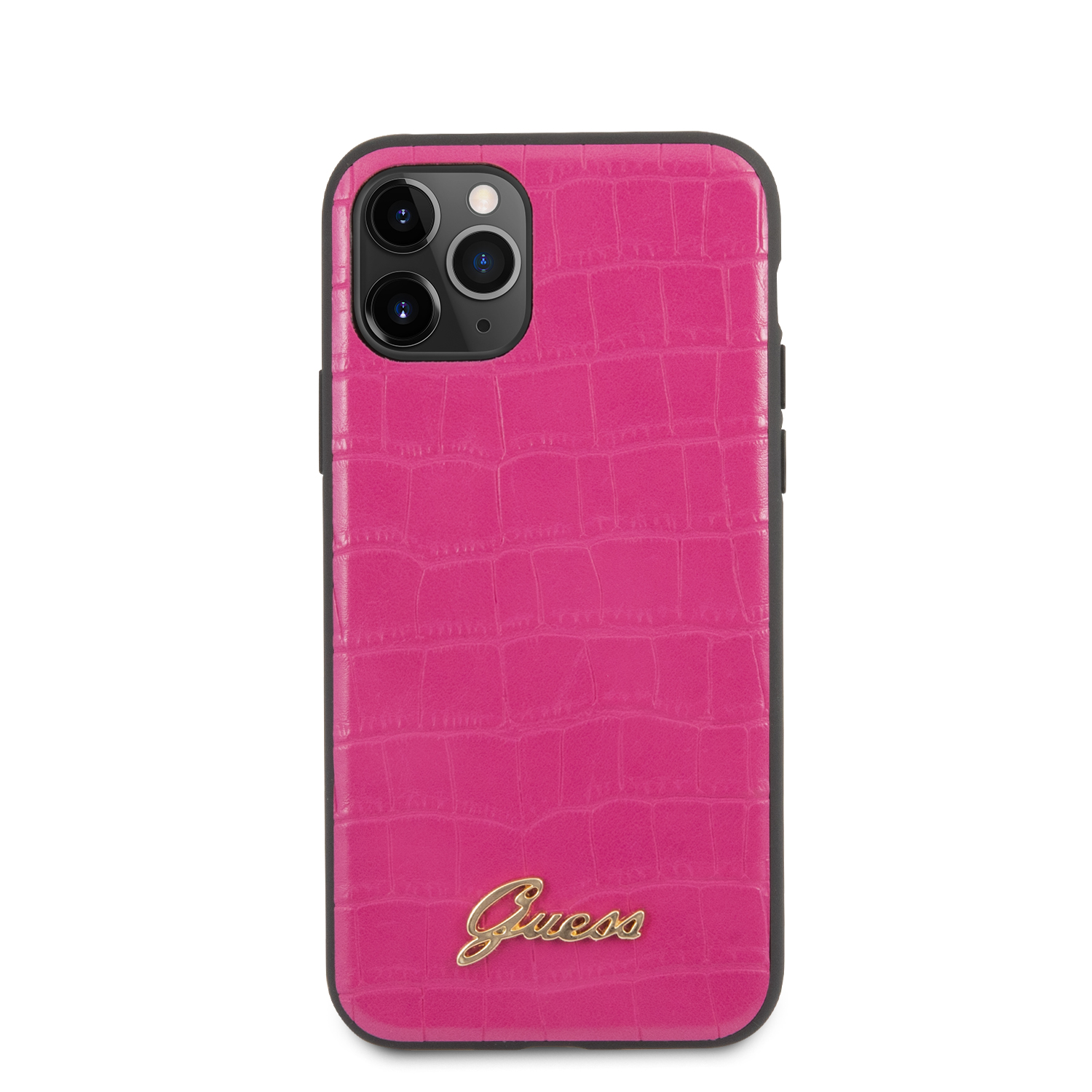 Ochranný kryt na iPhone 11 Pro MAX - Guess, Croco Back Pink