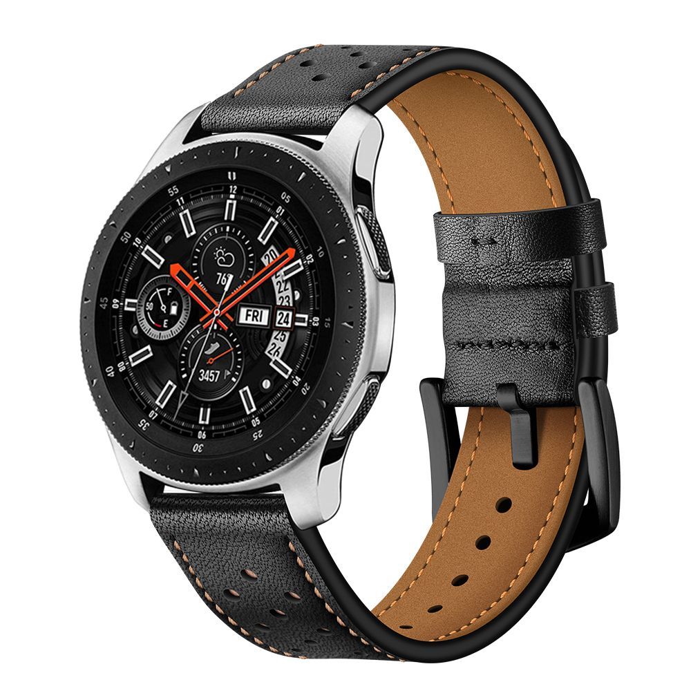 Řemínek pro Samsung Galaxy Watch 45mm - Tech-Protect, Leather Black