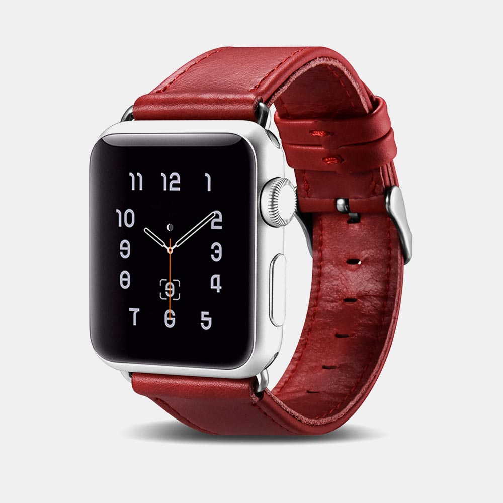 Řemínek pro Apple Watch 38mm / 40mm / 41mm - iCarer, Vintage Red