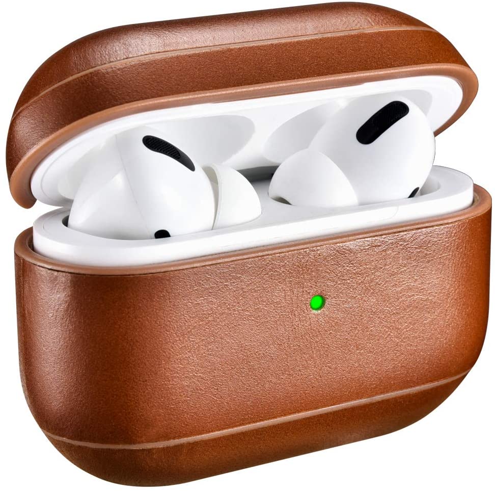 Kožené pouzdro na sluchátka AirPods Pro - iCarer, Vintage Brown