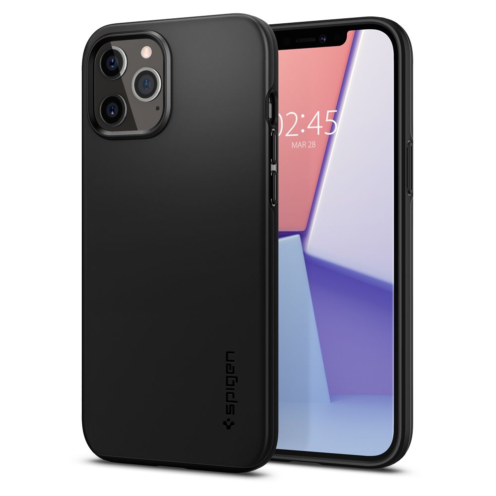 Ochranný kryt pro iPhone 12 / 12 Pro - Spigen, Thin Fit Black