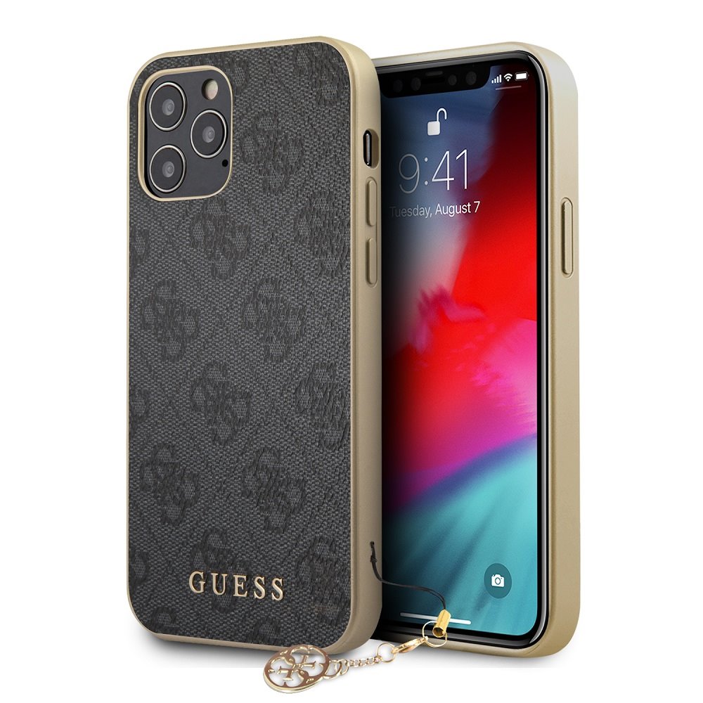 Guess 4G Charms pro iPhone 12 Pro MAX GUHCP12LGF4GGR šedá